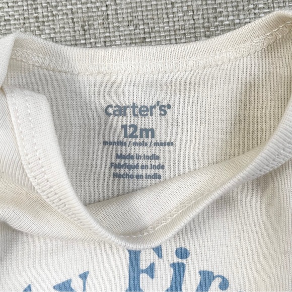 Carter’s | Baby 2-Piece Blue & Cream ‘My First Easter’ Bodysuit Pant Set *NWT* - Picture 6 of 11
